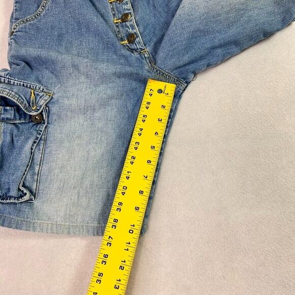 A.CO.CO Shorts Jean Mens 28 Cargo Pocket Denim Exposed Button Fly Vintage - Picture 6 of 9